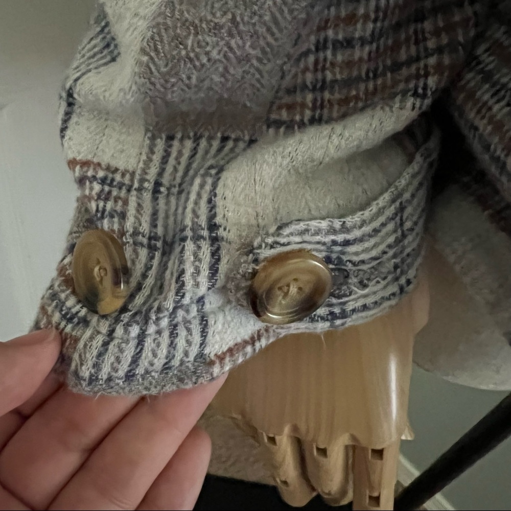 Obey Plaid Patchwork Oversized Relaxed Fit Soft Hoodie Size M - Picture 11 of 14